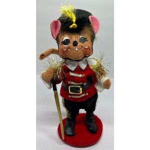 Annalee 2009 8” Toy Soldier Mouse Open Eyes One Tooth Gold Epaulette